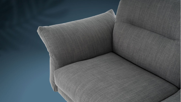 Sofa chaise longue CHELSEA I With articulated armrests and headrests