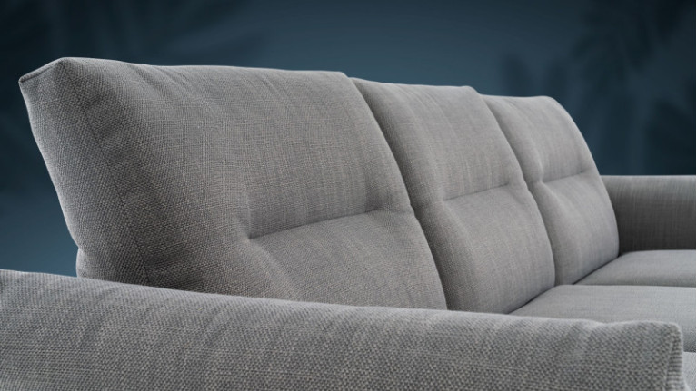 Sofa chaise longue CHELSEA I With articulated armrests and headrests