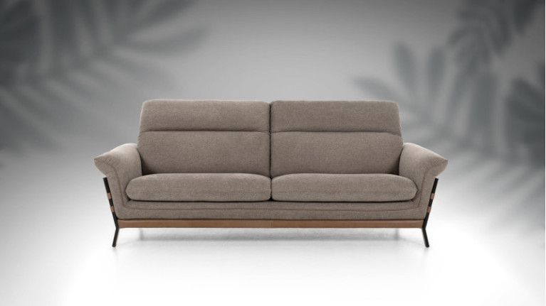TRESSY I Sofa Soft comfort, elegant woven leather armrests