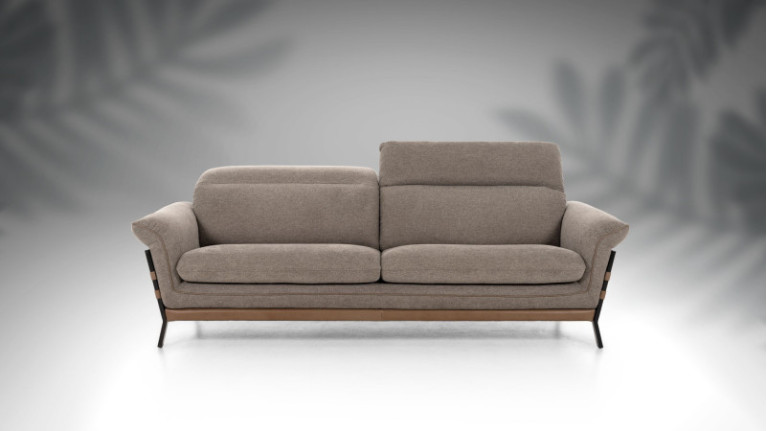 TRESSY I Sofa Soft comfort, elegant woven leather armrests