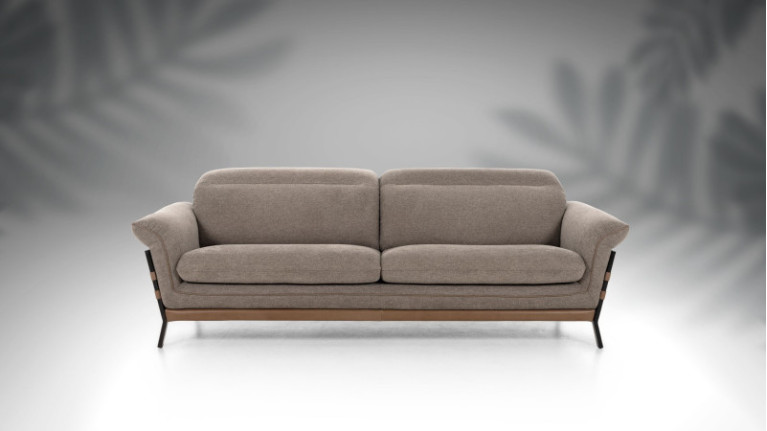 TRESSY I Sofa Soft comfort, elegant woven leather armrests