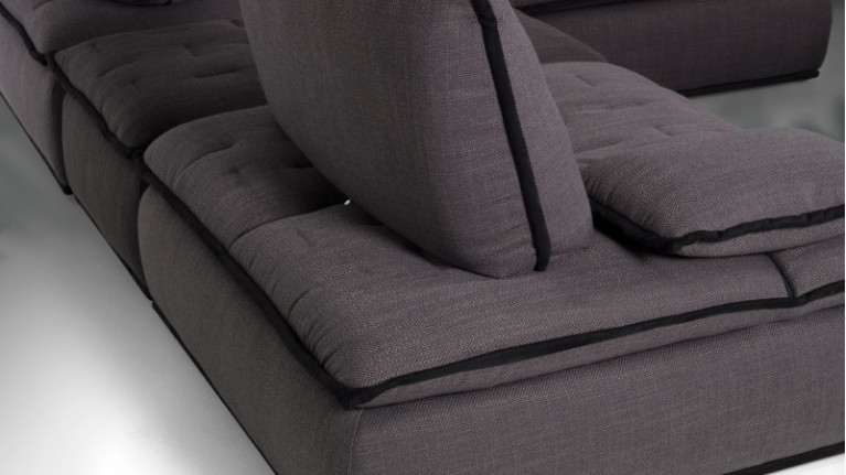 The OREO| 100% modular corner sofa. Folding backrests