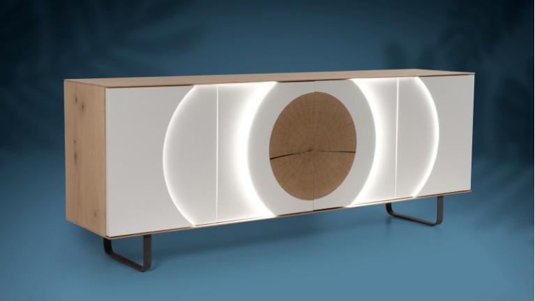 AUSTRAL I 4-door sideboard with customizable front and backlighting