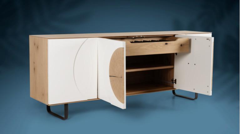 AUSTRAL I 4-door sideboard with customizable front and backlighting