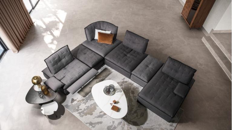 OREO | 100% modular corner sofa. Fold-down backrests