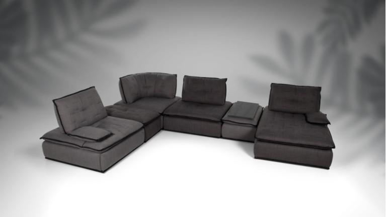 OREO | 100% modular corner sofa. Fold-down backrests