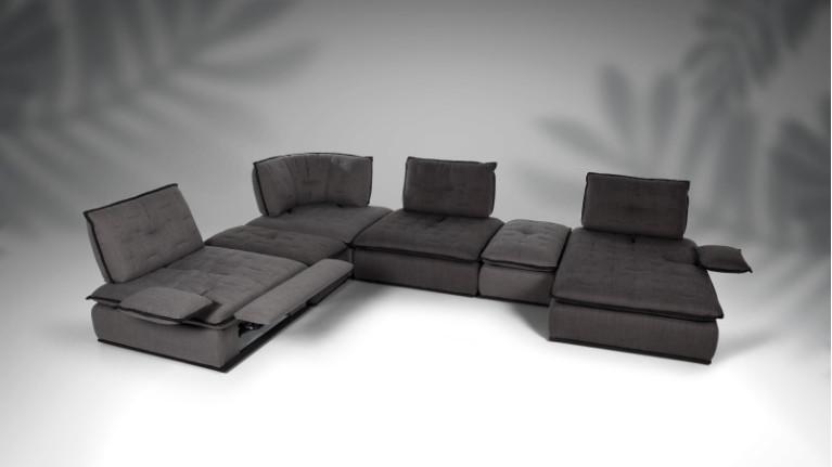 OREO | 100% modular corner sofa. Fold-down backrests