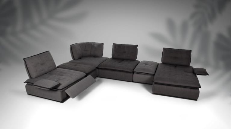 OREO | 100% modular corner sofa. Fold-down backrests