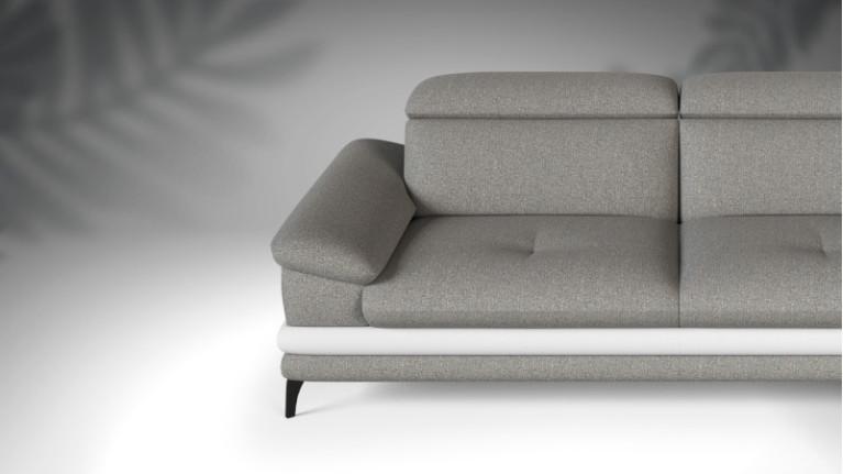 Sofa GRETA I Timeless lines, adjustable headrests