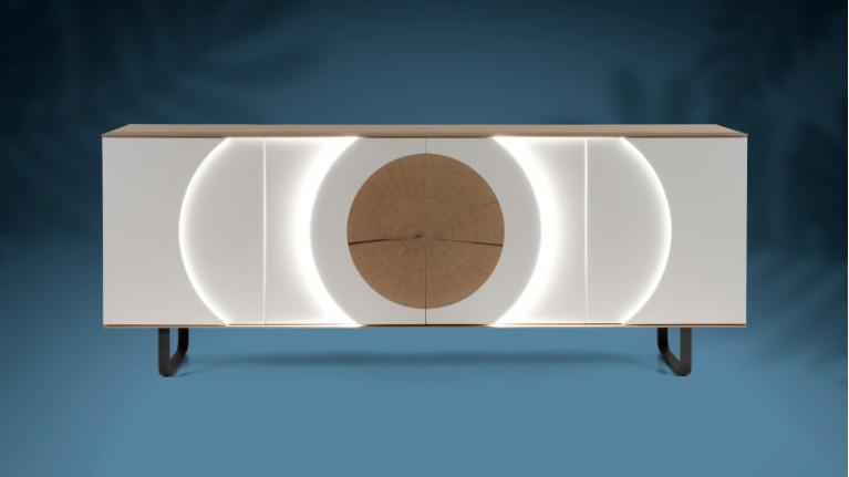 AUSTRAL I 4-door sideboard with customizable front and backlighting