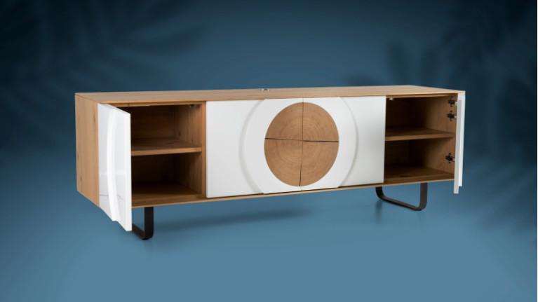 AUSTRAL I TV unit with customizable front and backlighting
