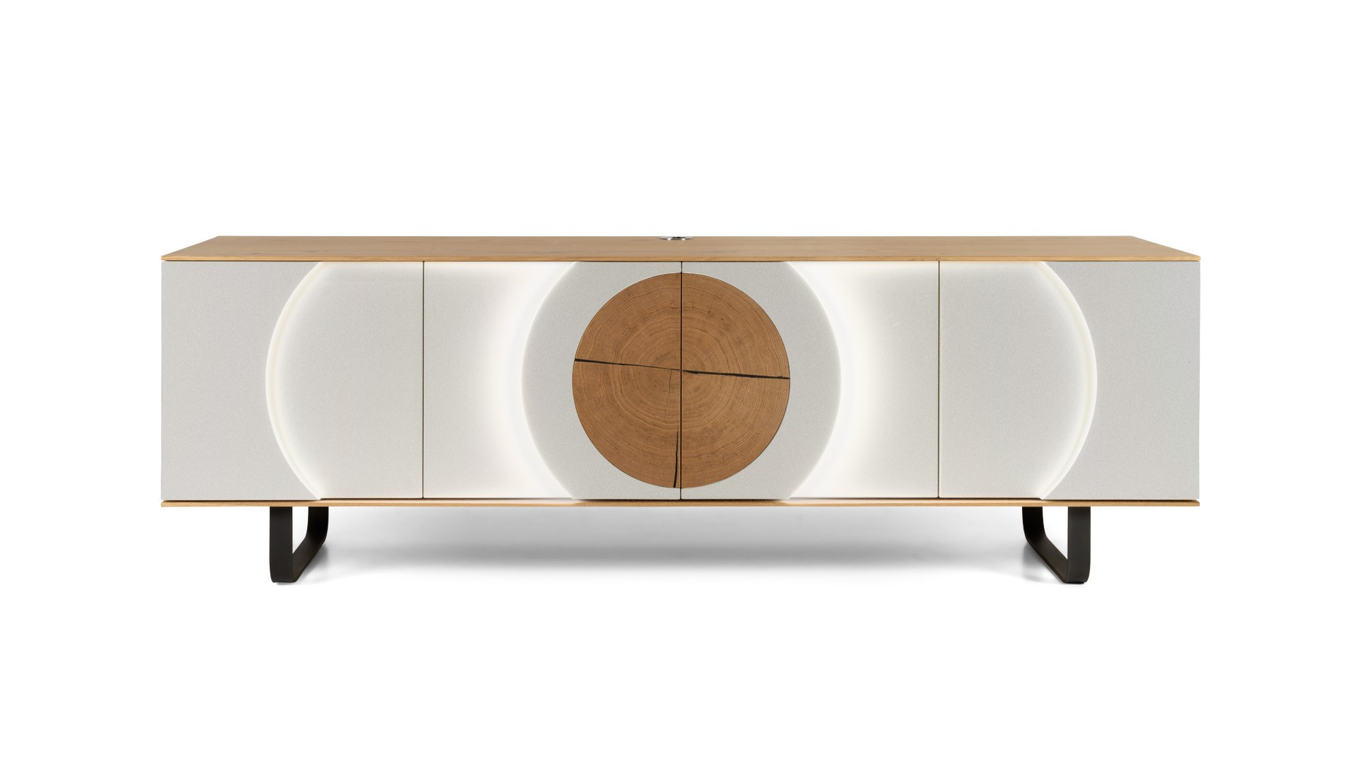 Meuble TV AUSTRAL I façade personnalisable avec rétro-éclairage