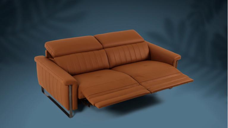 DETROIT reclining sofa with original padding and flip-up headrests