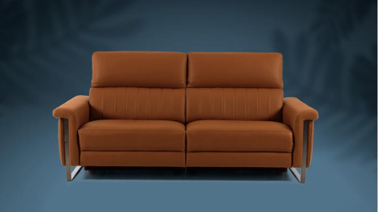DETROIT reclining sofa with original padding and flip-up headrests