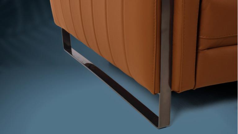 DETROIT reclining sofa with original padding and flip-up headrests