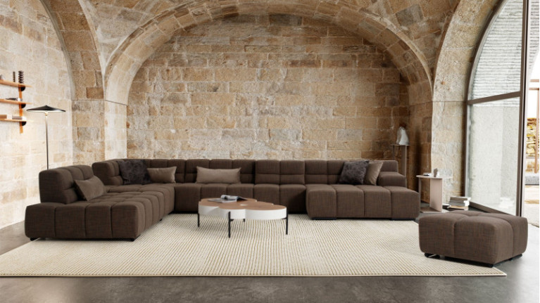 Coffee table ROSACE I Soft alliance natural oak veneer and lacquer