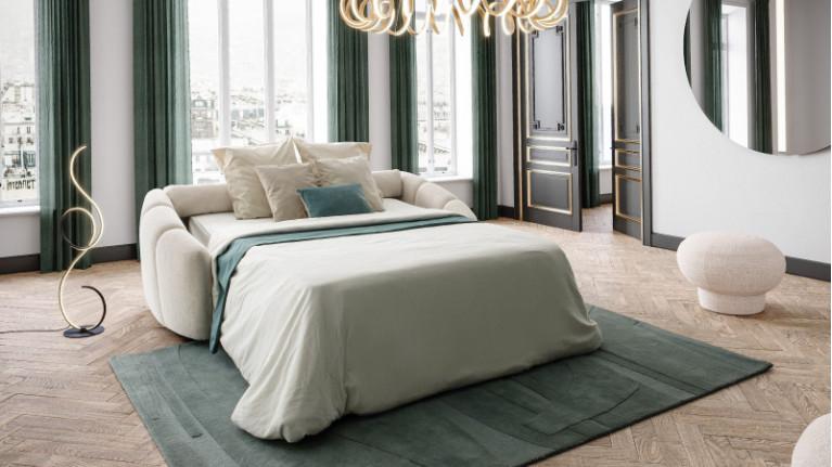 Sofa-bed TEDDY | Welcoming curves and generous dimensions