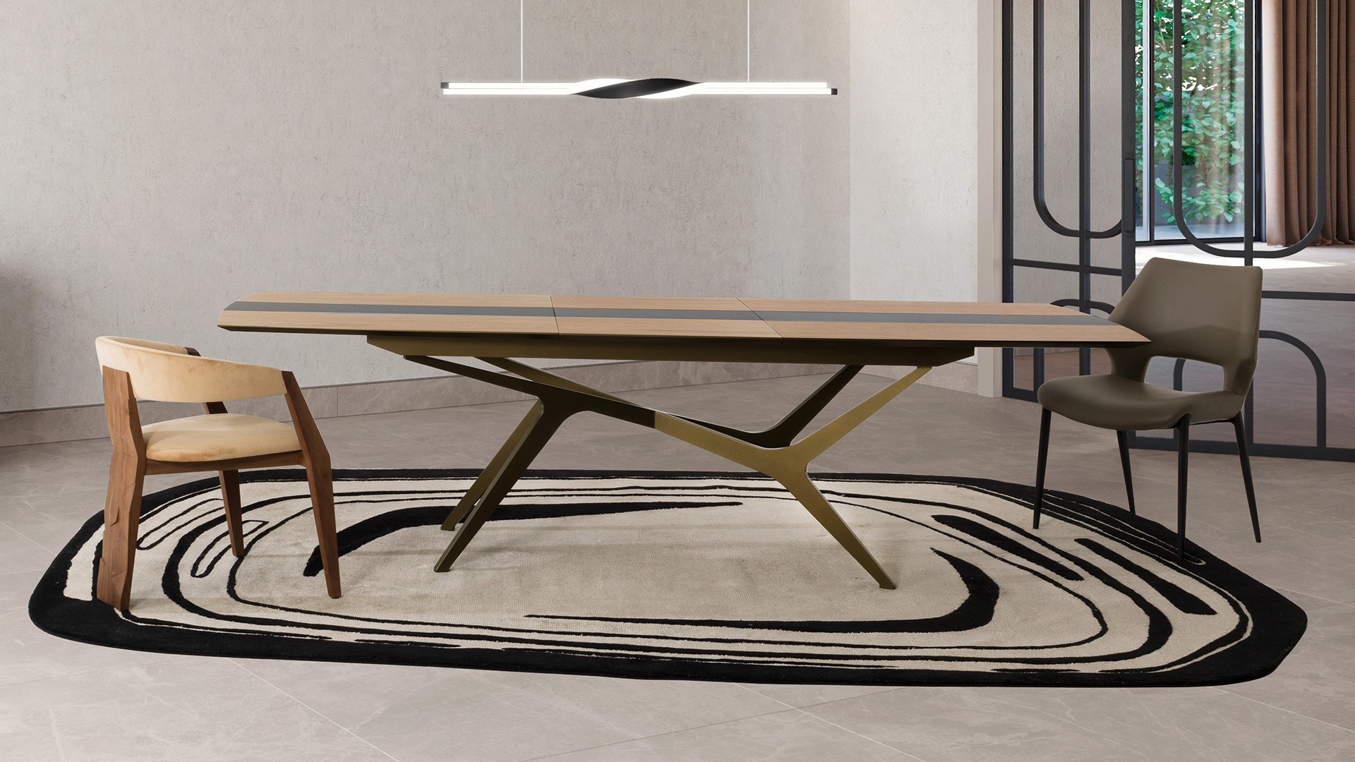 Table de repas extensible MIELLAT I 100% personnalisable