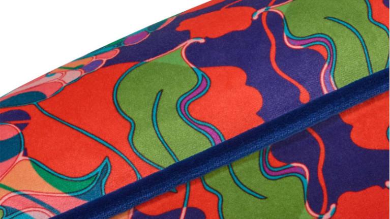 AU JARDIN velvet cushion I Designed by Amélie Choquet. 3 colorful worlds