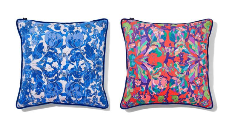 AU JARDIN velvet cushion I Designed by Amélie Choquet. 3 colorful worlds