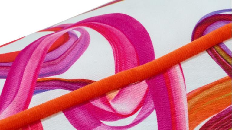 RUBANS velvet cushion I Design by Amélie Choquet. 3 colors