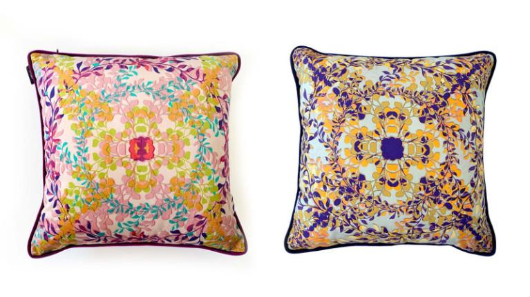 PRINTEMPS velvet cushion I Designed by Amélie Choquet. 4 colors