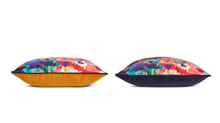 Large velvet cushion LA PASTORALE I Designed by Amélie Choquet