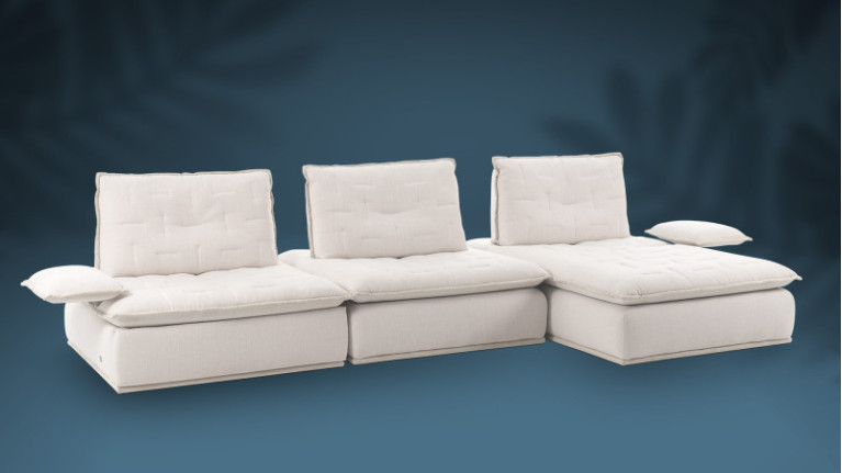 The OREO| 100% modular corner sofa. Folding backrests