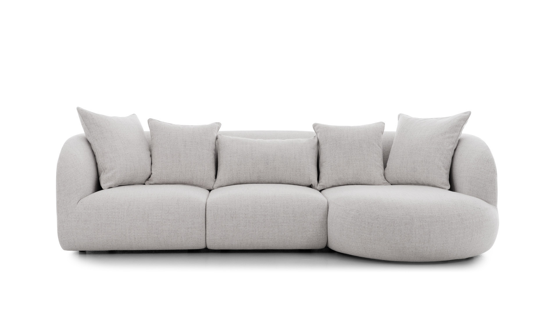 Wrap-around corner sofa beige RIVA