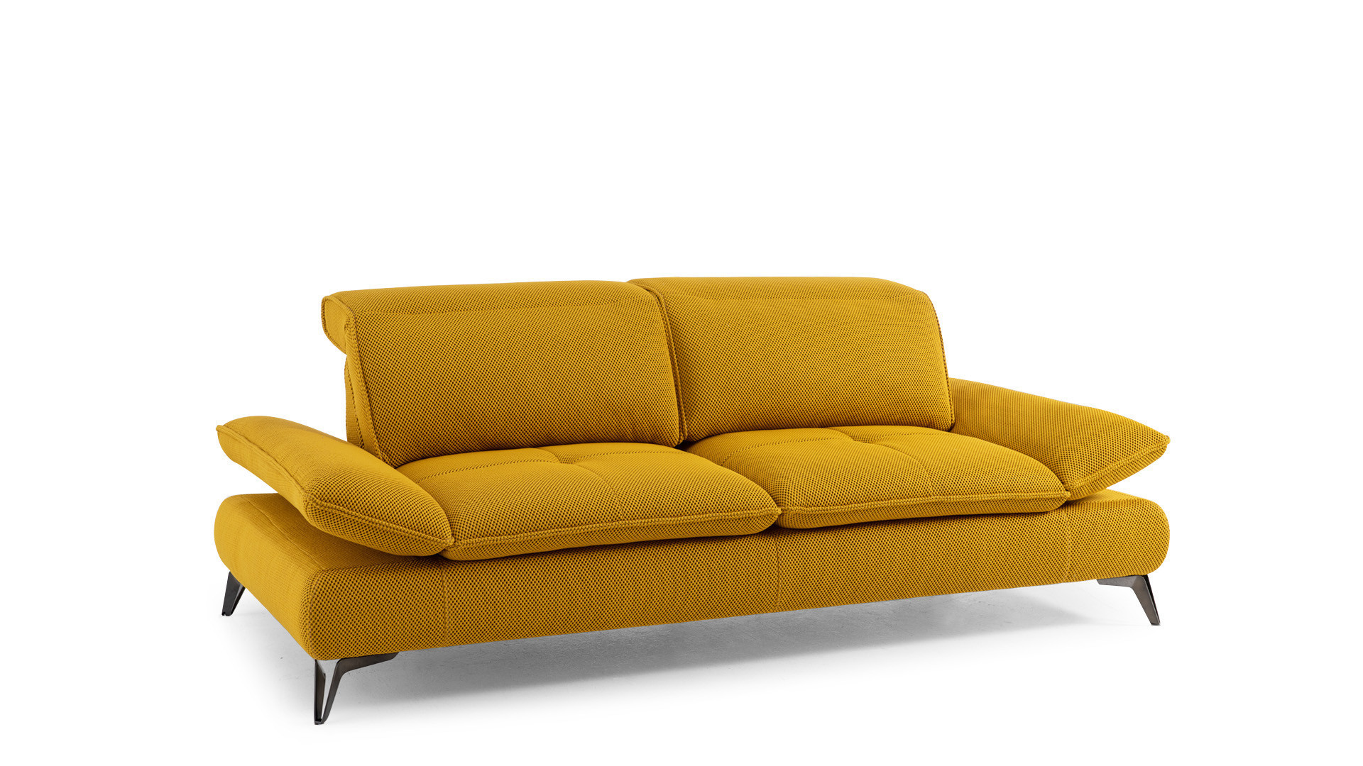 MILANO fabric sofa with reclining backrest