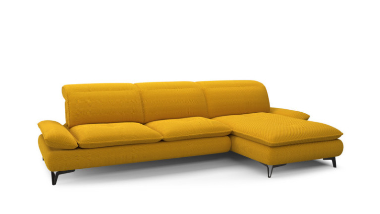MILANO fabric sofa with reclining backrest