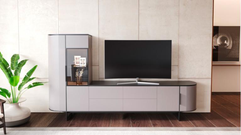 CIRCUS TV stand | Contemporary design with a rounded shape