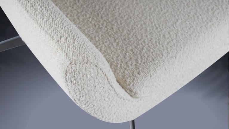 NOÉ swivel armchair | Trendy bouclette fabric