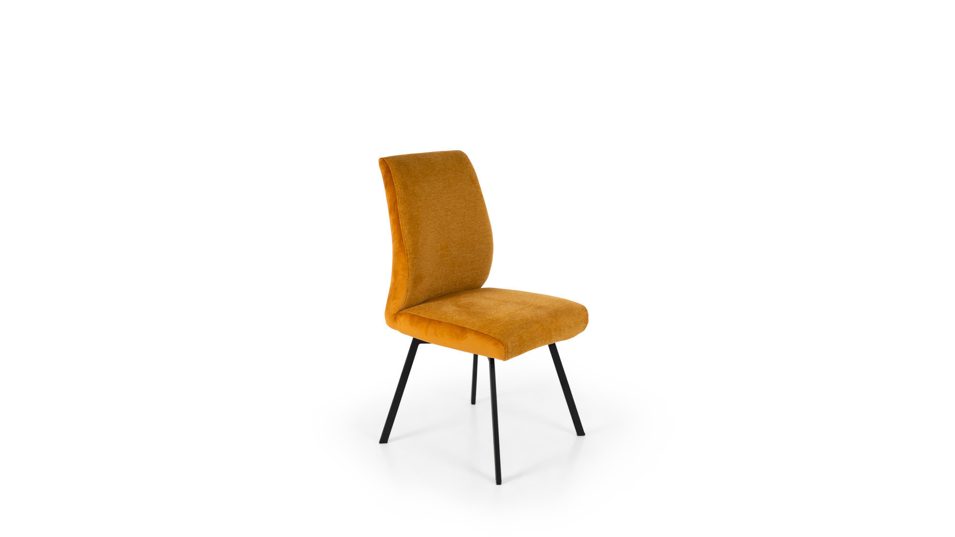 9039 chair in yellow fabric and black legs