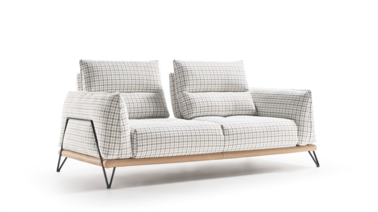 DOLCE VITA sofa in exclusive Italian fabric with houndstooth pattern