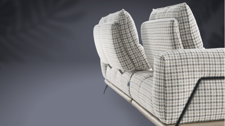 Sofa DOLCE VITA | With the softness of Italian houndstooth fabric