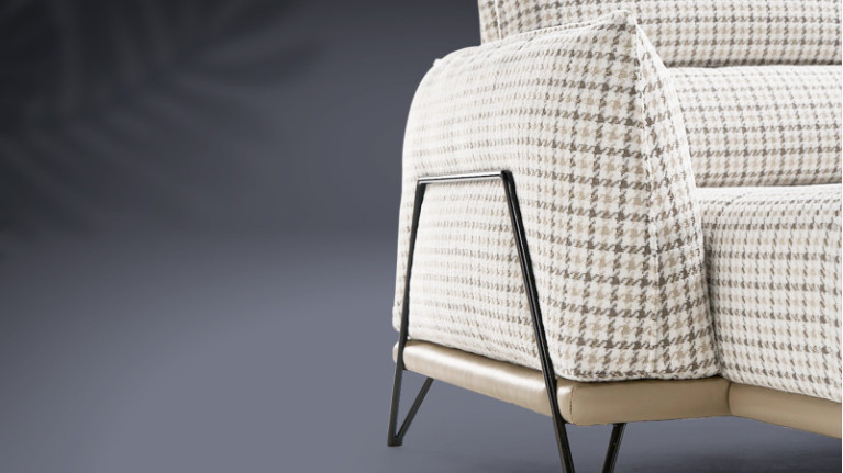 Sofa DOLCE VITA | With the softness of Italian houndstooth fabric