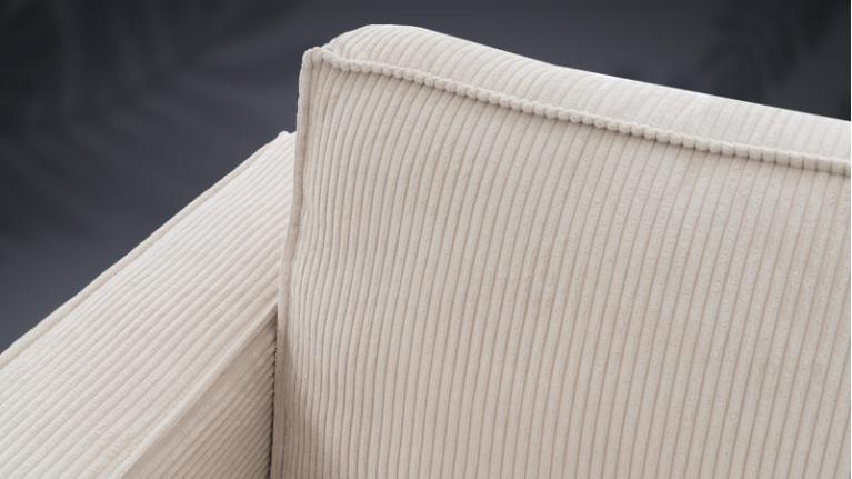 CHIANTI armchair | Armchair in cream corduroy fabric