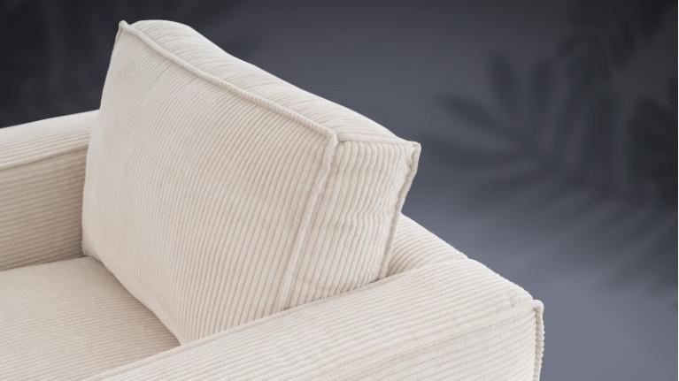 CHIANTI armchair | Armchair in cream corduroy fabric