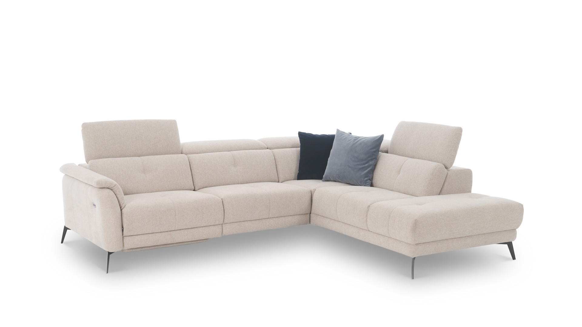Beige fabric corner sofa BOSCA