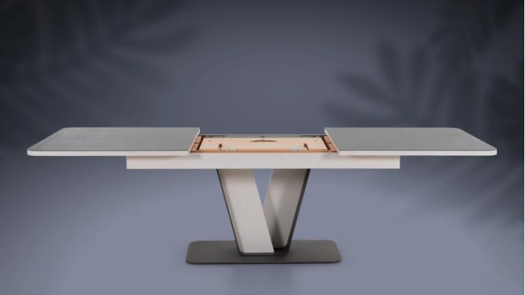 COTTAGE extendable dining table | Traditional whitened and natural furniture