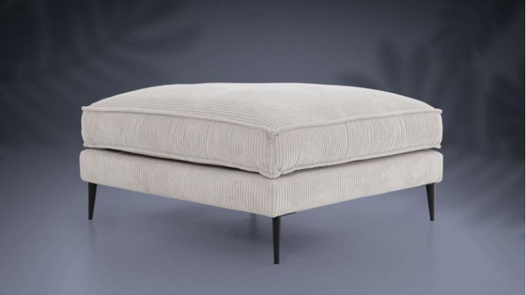 CHIANTI | Pouf in cream corduroy-look fabric