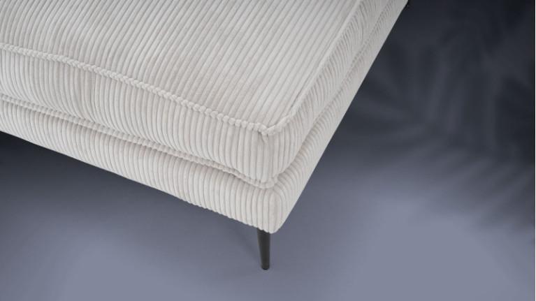 CHIANTI | Pouf in cream corduroy-look fabric