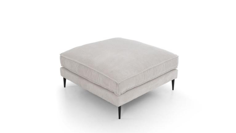 Beige pouffe in CHIANTI velvet fabric