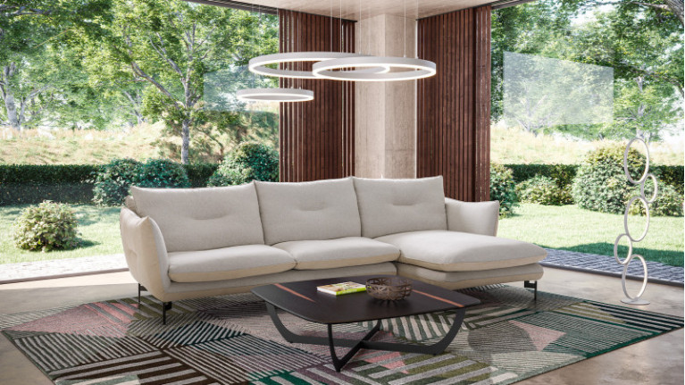 FLUFFY corner sofa | Feather comfort, compact design