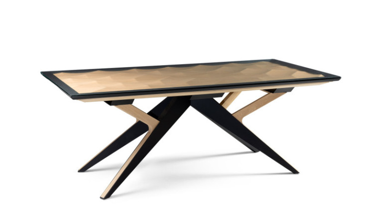 MONTECARLO wood, lacquer and glass dining table
