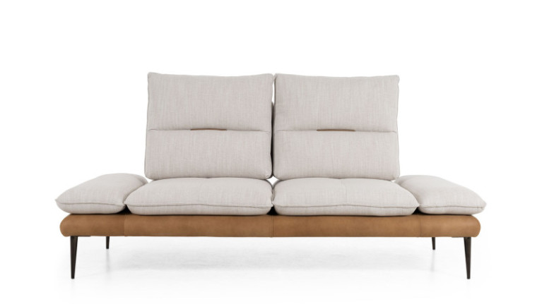 Italian sofa in beige fabric VALENTINO