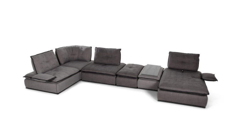 The OREO| 100% modular corner sofa. Folding backrests