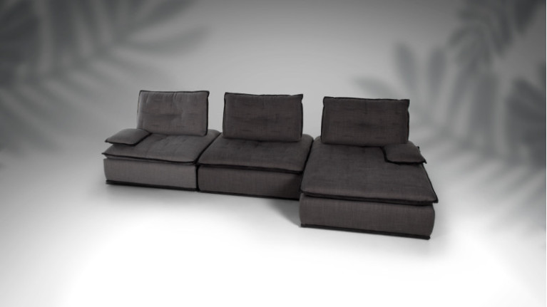 The OREO| 100% modular corner sofa. Folding backrests