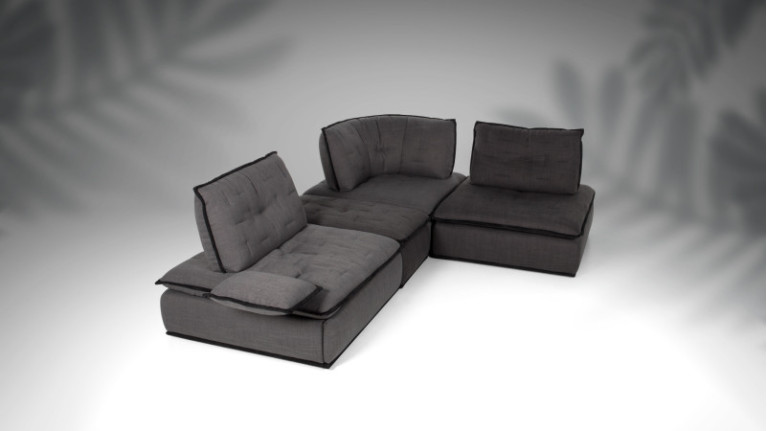 The OREO| 100% modular corner sofa. Folding backrests
